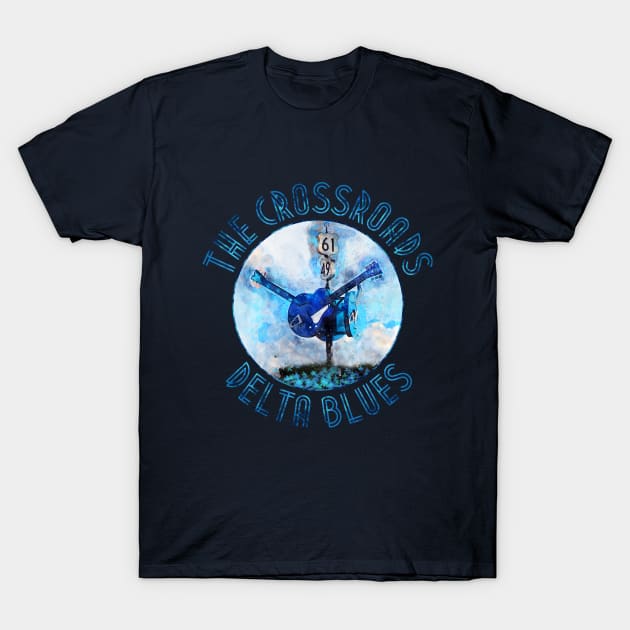 The Crossroads Delta Blues T-Shirt by DavidLoblaw